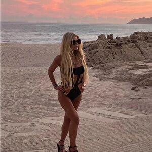 Dolce & Gabbana one piece black swimwear